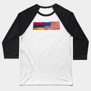 American Armenian Flag Baseball T-Shirt